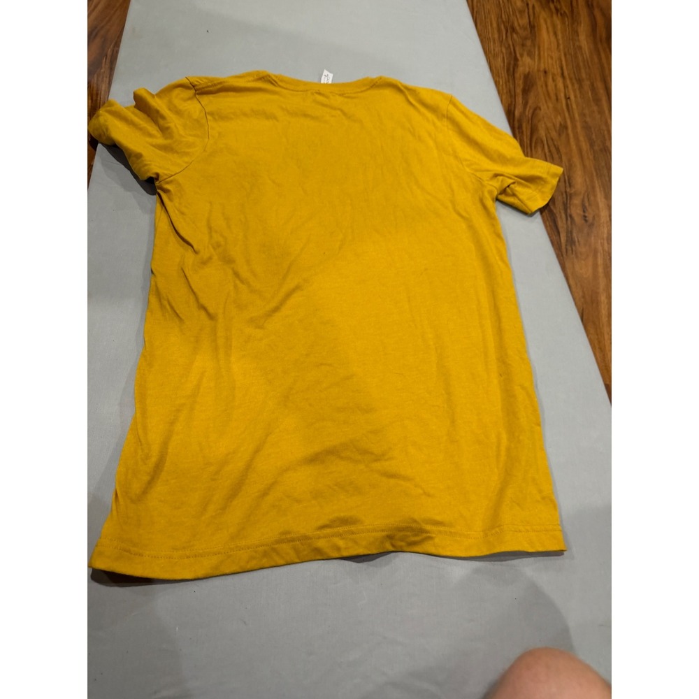 Naturecore Unisex Bella + Canvas Floral Graphic T-Shirt M Mustard Yellow